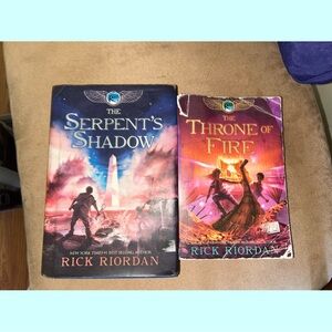 The Serpent's Shadow and The Throne of Fire Books by Rick Riordan